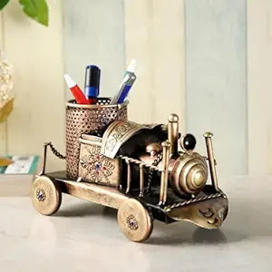 Metal Train Engine Pen Pencil Stand