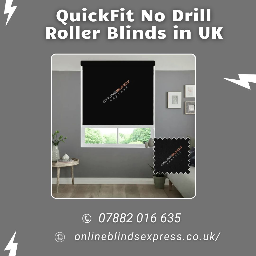 No Drill Roller Blinds in UK