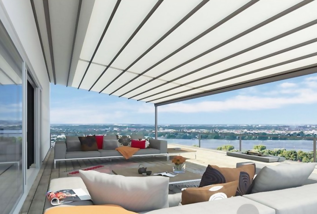 luxurious retractable awning