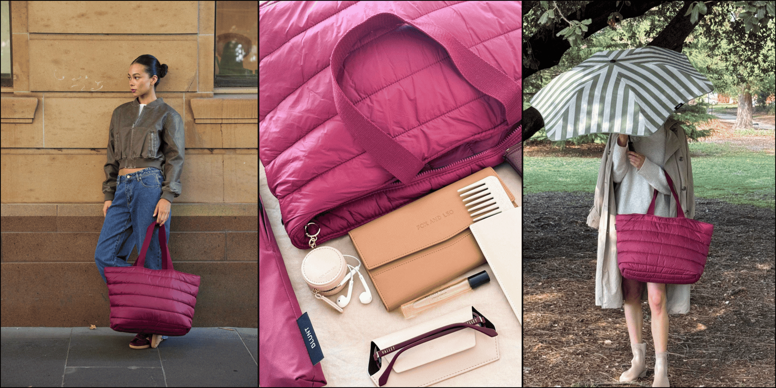 burgundy tote handbag