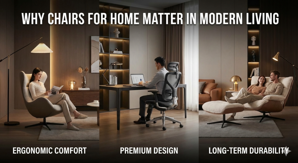 chairs for home, comfortable chairs for home, wooden chairs for home, cushion chairs for home, Luxury Furniture for Modern Homes, Best Furniture Shops in Hyderabad, The Colosseum,