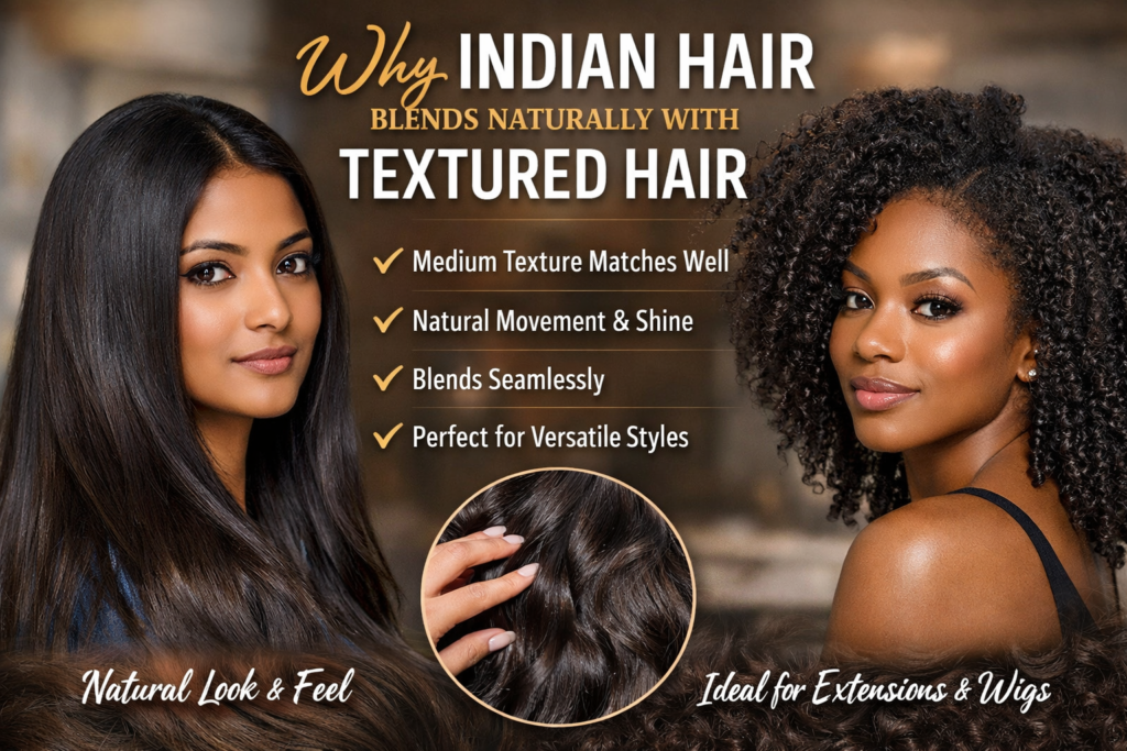 Why Indian Hair Blends Naturally with Textured Hair