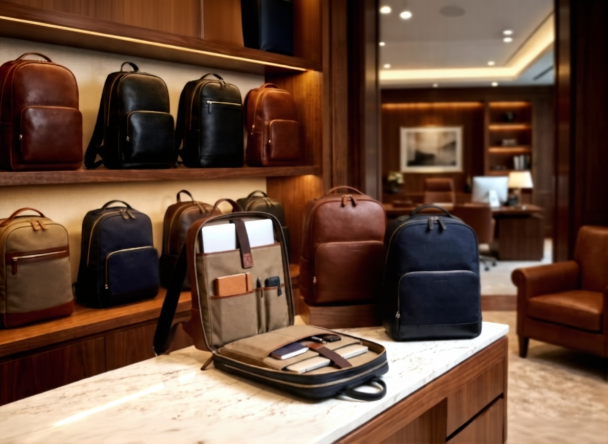 LEATHER LAPTOP BACKPACK