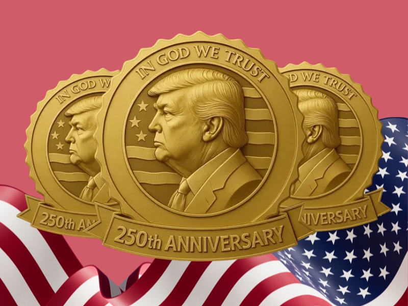 Trump 250th Anniversary Golden Badge: Meaning, Design & Collectible Value - Newsglo Trump 250th Anniversary Golden Badge