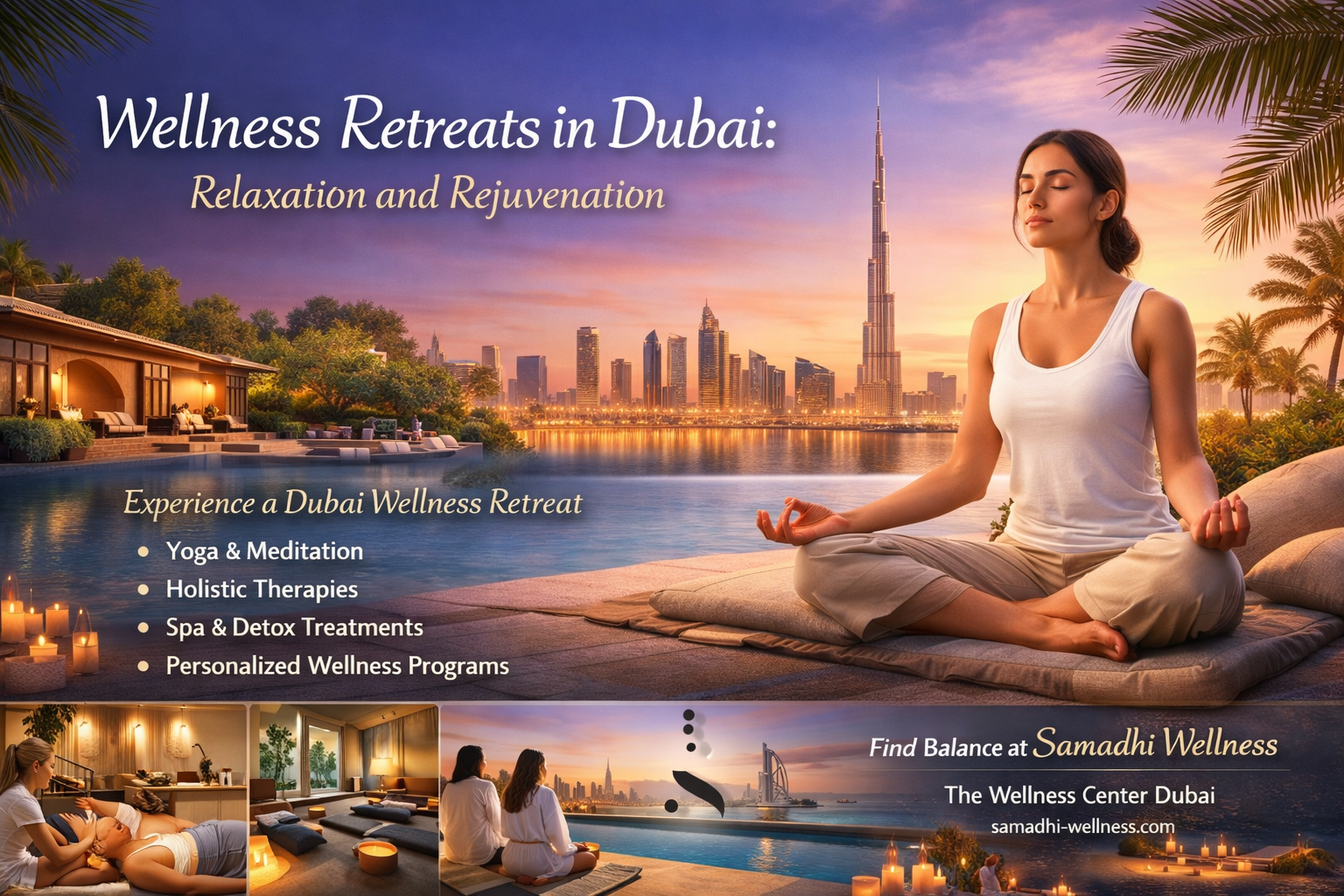 Wellness Retreats in Dubai: Relaxation and Rejuvenation - Newsglo Serene meditation and yoga session at a Dubai wellness retreat designed for relaxation and holistic healing