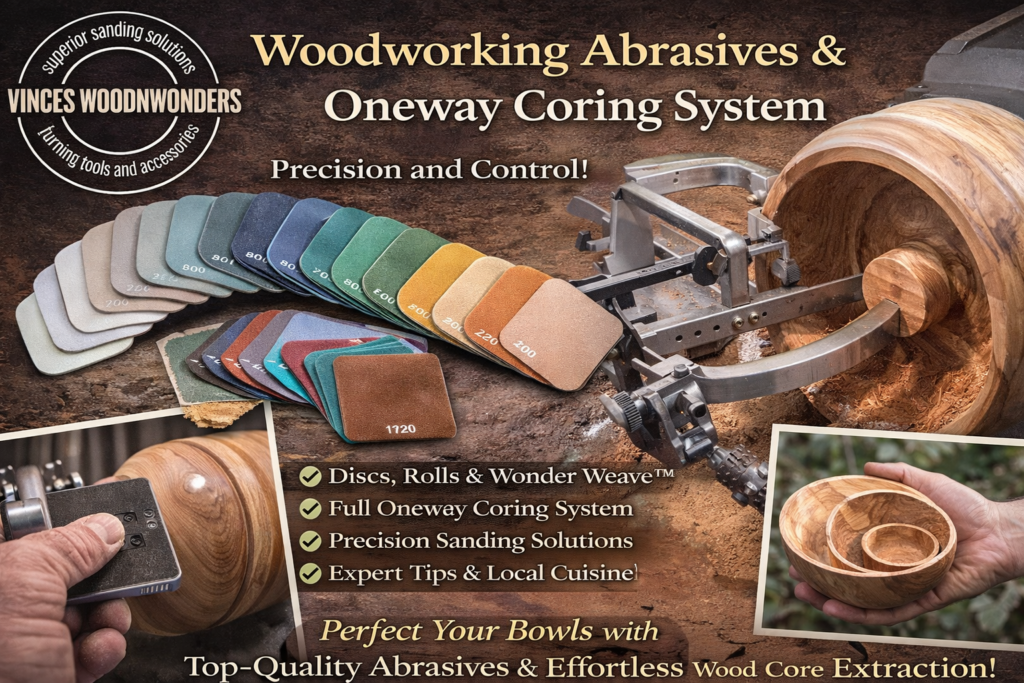 woodworking abrasives & oneway coring system