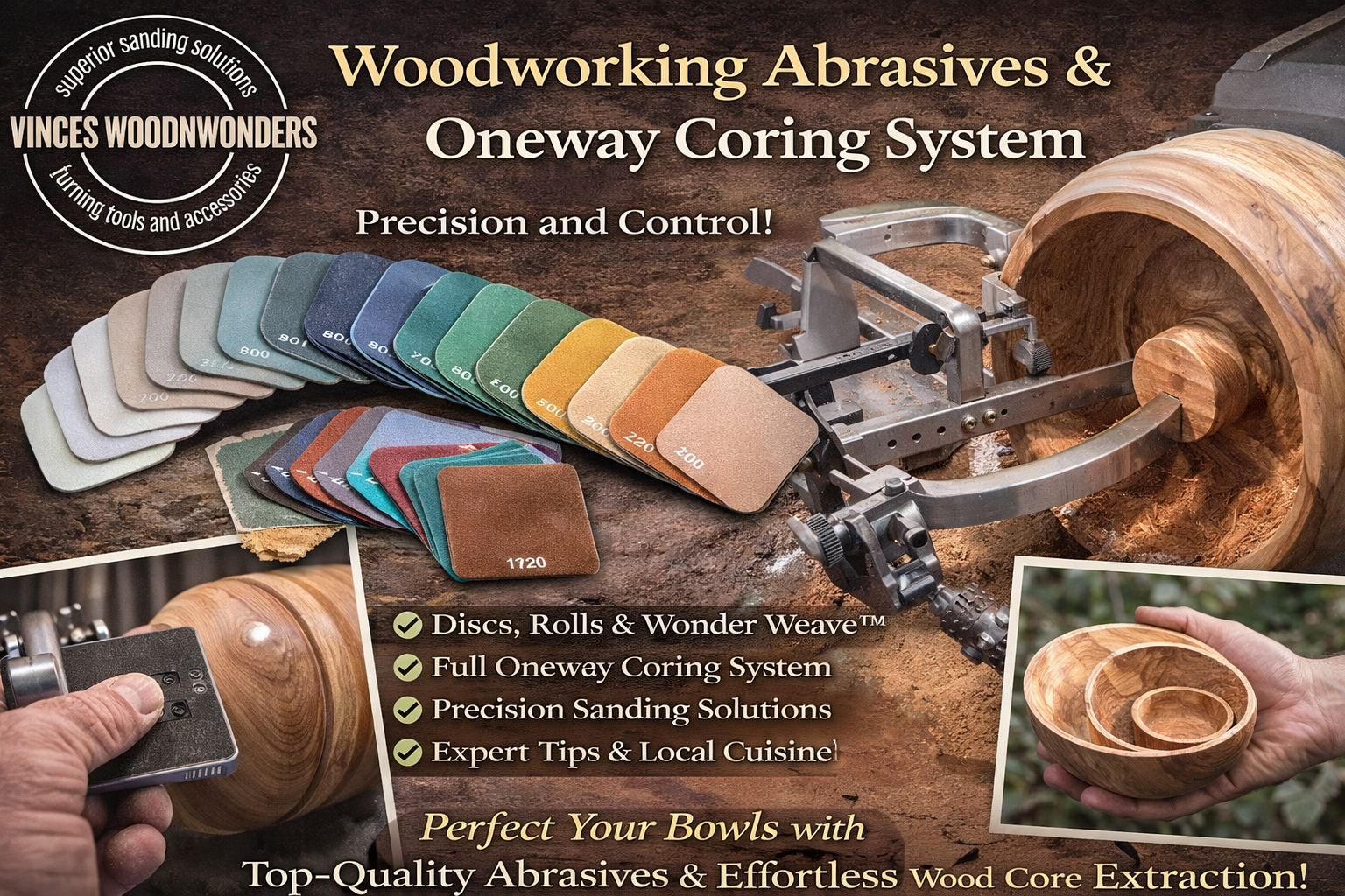 Woodworking Abrasives and the Oneway Coring System Guide - Newsglo woodworking abrasives & oneway coring system
