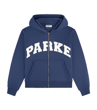 Parkee Hometown Varsity Zip-Up Hoodie Navy Blue