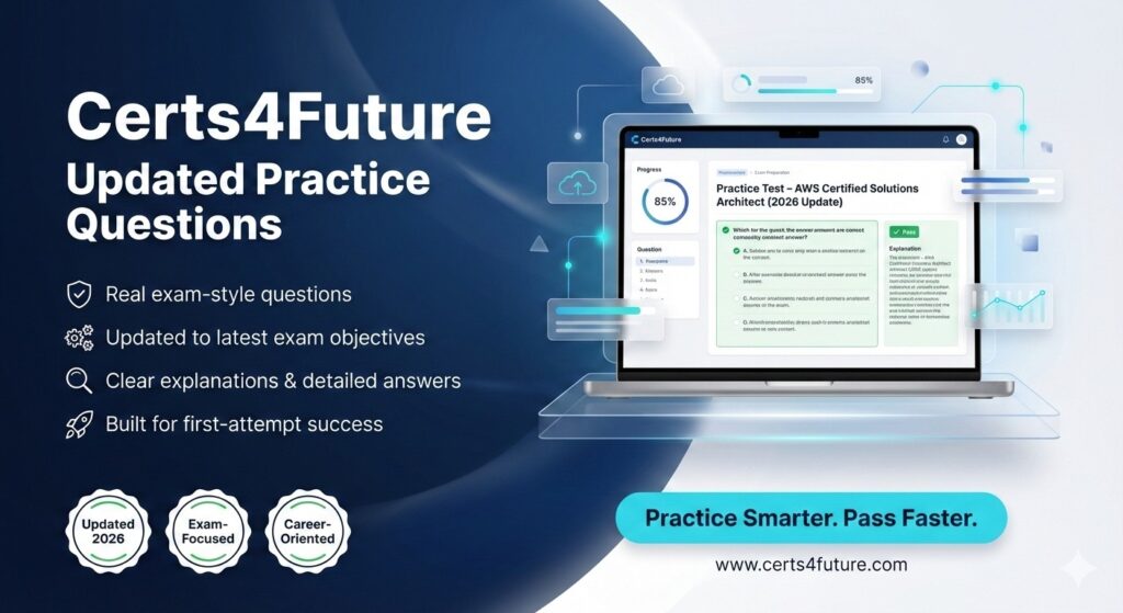 2V0-21.23 Exam Dumps PDF | Fast & Reliable Exam Practice The VMware 2V0-21.23 certification exam is designed for IT professionals who want to validate their skills in managing and supporting VMware vSphere environments. This exam focuses on real-world administrative tasks, troubleshooting scenarios, and best practices used in modern virtualized infrastructures. Because of its hands-on and scenario-based nature, proper preparation and structured exam practice are essential to achieve success. To prepare effectively and pass the exam on your first attempt, many candidates choose 2V0-21.23 Exam Dumps PDF from trusted platforms such as Certs4Future. These exam dumps provide focused, up-to-date, and reliable exam practice that closely mirrors the real exam format. 👉 Official preparation page: https://www.certs4future.com/vmware/2v0-21-23-dumps.html ________________________________________ Why 2V0-21.23 Exam Dumps Are Essential for Exam Practice The 2V0-21.23 exam evaluates your ability to apply VMware concepts in practical scenarios rather than simply recalling theoretical knowledge. This makes 2V0-21.23 Exam Dumps a valuable resource for serious candidates. With structured Exam Dumps Exam practice, you gain exposure to realistic exam questions that reflect VMware’s testing style. This familiarity helps reduce exam anxiety and improves overall performance. Key benefits include: • Real exam-style scenario-based questions • Verified and accurate answers • Updated content aligned with the latest exam objectives • Easy-to-use PDF format for flexible learning • Fast and reliable exam practice for busy professionals ________________________________________ What’s Included in 2V0-21.23 Exam Dumps PDF? The 2V0-21.23 Exam Dumps PDF from Certs4Future covers all major exam topics to ensure complete preparation. Each section is carefully designed to strengthen both theoretical understanding and practical skills. Core topics covered include: • VMware vSphere architecture and components • ESXi host installation and configuration • Virtual machine deployment and management • Storage and networking configuration • Performance monitoring and optimization • Troubleshooting and operational best practices • Security concepts and access control Each topic includes targeted exam practice questions to help candidates understand how these concepts are tested in the actual exam. ________________________________________ Benefits of Using 2V0-21.23 Exam Dumps PDF Preparing with 2V0-21.23 Exam Dumps allows candidates to study smarter, not harder. Instead of spending excessive time reviewing unnecessary material, you focus directly on exam-relevant content. Key advantages include: • Faster preparation and efficient revision • Improved understanding of VMware exam scenarios • Better time management during the exam • Increased confidence and reduced stress With consistent Exam Dumps Exam practice, candidates can identify weak areas early and improve them before exam day. ________________________________________ Sample 2V0-21.23 Exam Questions and Answers Below are sample questions that demonstrate the structure and quality of our 2V0-21.23 Exam Dumps PDF. Question 1 Which VMware feature ensures virtual machines are automatically restarted after a host failure? A. vMotion B. Distributed Resource Scheduler (DRS) C. High Availability (HA) D. Storage vMotion Correct Answer: C Explanation: VMware High Availability (HA) automatically restarts virtual machines on available hosts in the event of a host failure. ________________________________________ Question 2 What is the primary purpose of VMware vCenter Server? A. Run guest operating systems B. Centralized management of ESXi hosts and virtual machines C. Provide storage replication D. Secure virtual network traffic Correct Answer: B Explanation: vCenter Server provides centralized management and control of ESXi hosts and virtual machines within a vSphere environment. ________________________________________ Question 3 Which networking component allows multiple virtual machines to share the same physical network adapter? A. VMkernel adapter B. Virtual switch (vSwitch) C. vSAN D. Datastore Correct Answer: B Explanation: A virtual switch (vSwitch) enables multiple virtual machines to connect and share the same physical network adapter. ________________________________________ How Exam Dumps Improve Your 2V0-21.23 Exam Success Practicing with 2V0-21.23 Exam Dumps Exam practice helps candidates understand VMware’s exam patterns and question complexity. This experience significantly improves confidence and accuracy during the real exam. With regular practice, you will: • Recognize common VMware exam question formats • Learn how to eliminate incorrect answer options • Improve troubleshooting and decision-making skills • Perform better under exam time pressure When combined with official VMware documentation and hands-on lab experience, 2V0-21.23 Exam Dumps PDF greatly enhance your chances of passing the exam on the first attempt. ________________________________________ Why Choose Certs4Future for 2V0-21.23 Exam Dumps? Certs4Future is a trusted name in IT certification preparation. Our 2V0-21.23 Exam Dumps are developed and reviewed by VMware professionals to ensure accuracy and relevance. Why candidates trust Certs4Future: • Latest and verified exam questions • Easy-to-use and downloadable PDF format • Regular updates based on exam changes • Trusted by IT professionals worldwide ________________________________________ Start Your 2V0-21.23 Exam Practice Today If you’re aiming to pass the VMware 2V0-21.23 exam quickly and confidently, reliable 2V0-21.23 Exam Dumps PDF are the ideal solution. With focused Exam Dumps Exam practice, you can prepare smarter, practice faster, and achieve certification success. 👉 Start your preparation now: https://www.certs4future.com/vmware/2v0-21-23-dumps.html
