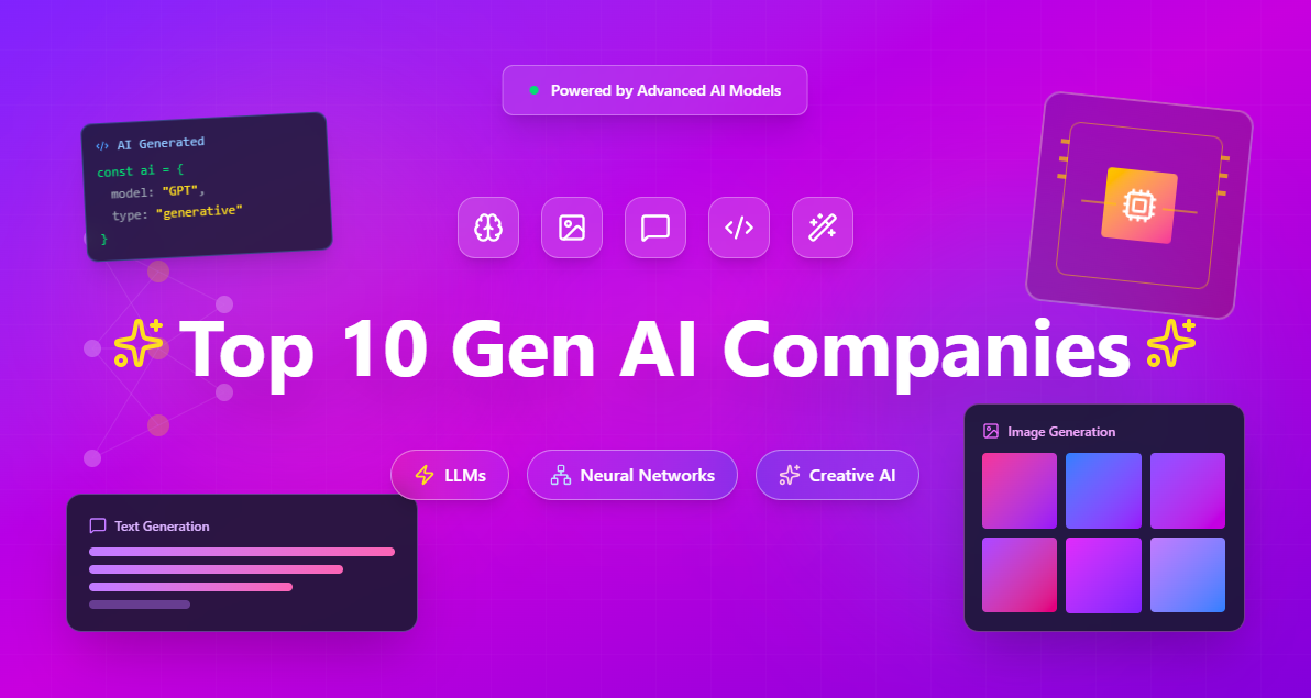 Top 10 Gen AI Companies in Burbank, CA
