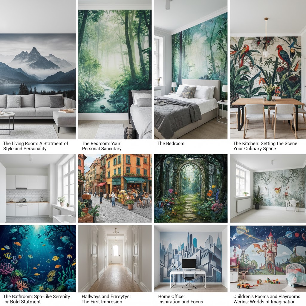 Where to Use Wall Mural Wallpaper in Your Home - Newsglo